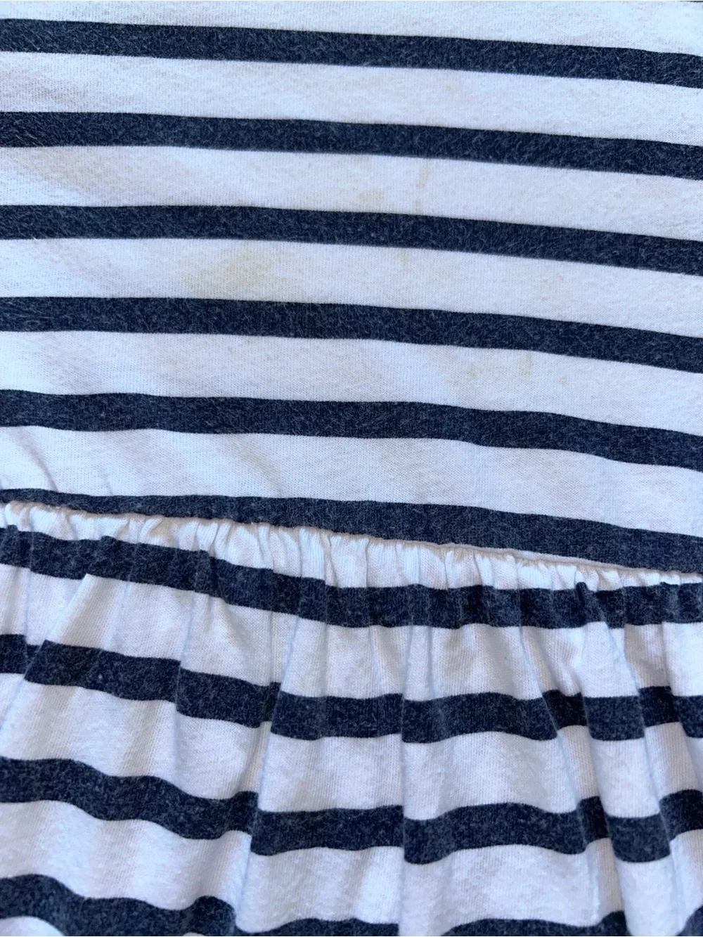 Girls Navy & White Striped Short Sleeve Cotton Dress size 3T